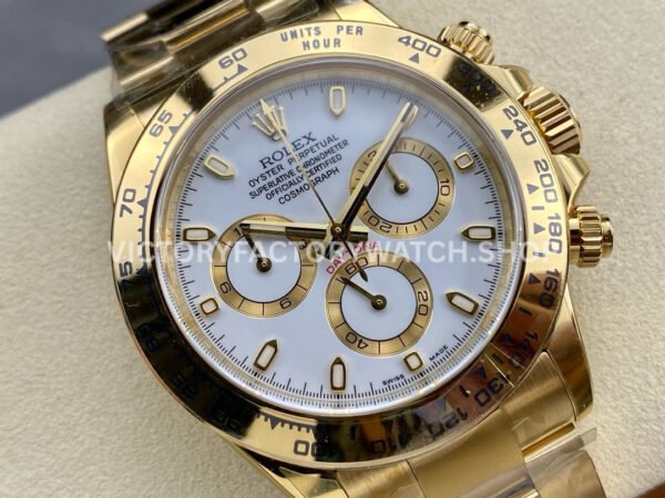 Clean Factory Rolex Daytona 116508-0001 40mm Full Yellow Gold White Dial