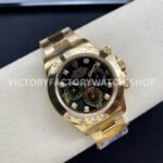 Clean Factory Rolex Daytona 116508-0008 40mm Full Yellow Gold Diamond Black Dial