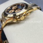 Clean Factory Rolex Daytona 116508-0009 40mm Full Yellow Gold Gold Eye Red Second Hand Black Dial