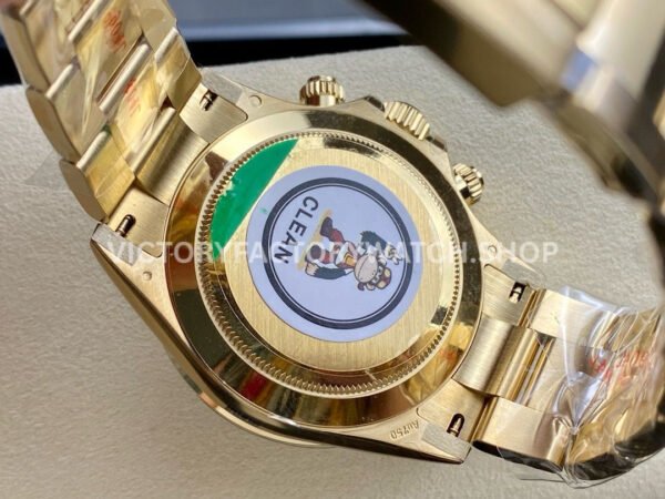 Clean Factory Rolex Daytona 116508-0009 40mm Full Yellow Gold Gold Eye Red Second Hand Black Dial