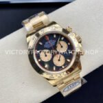 Clean Factory Rolex Daytona 116508-0009 40mm Full Yellow Gold Gold Eye Red Second Hand Black Dial