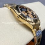 Clean Factory Rolex Daytona 116508-0009 40mm Full Yellow Gold Gold Eye Red Second Hand Black Dial