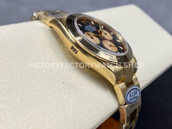 Clean Factory Rolex Daytona 116508-0009 40mm Full Yellow Gold Gold Eye Red Second Hand Black Dial