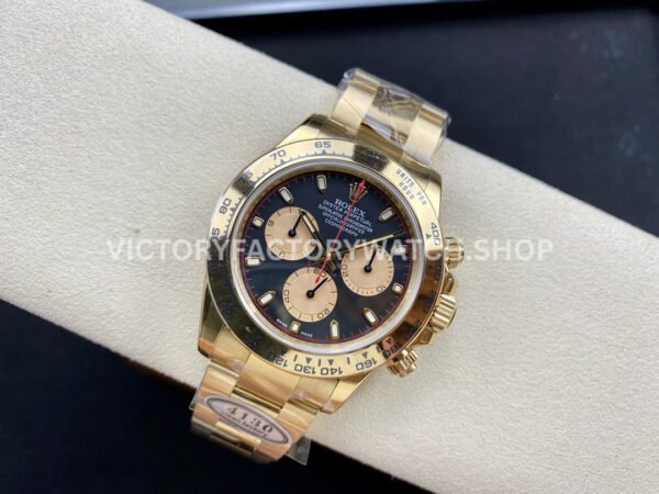 Clean Factory Rolex Daytona 116508-0009 40mm Full Yellow Gold Gold Eye Red Second Hand Black Dial