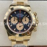 Clean Factory Rolex Daytona 116508-0009 40mm Full Yellow Gold Gold Eye Red Second Hand Black Dial Super Clone