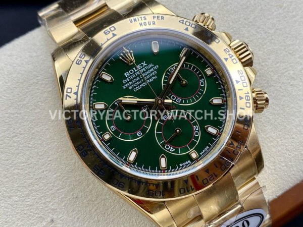 Clean Factory Rolex Daytona 116508-0013 40mm Full Yellow Gold Green Dial (3) Clean Factory Rolex Daytona 116508-0013 40mm Full Yellow Gold Green Dial