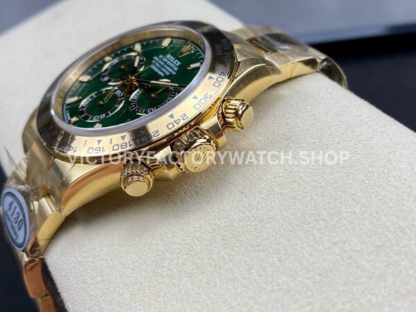 Clean Factory Rolex Daytona 116508-0013 40mm Full Yellow Gold Green Dial (7) Clean Factory Rolex Daytona 116508-0013 40mm Full Yellow Gold Green Dial