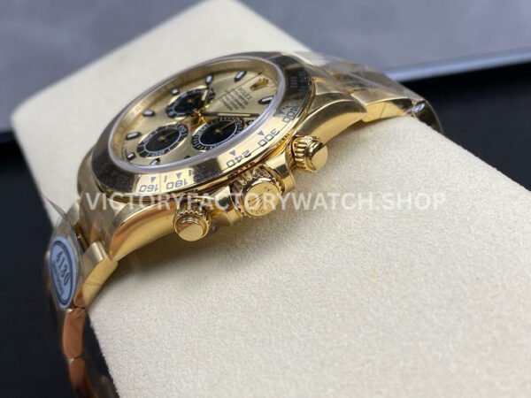 Clean Factory Rolex Daytona 116508-0014 40mm Full Yellow Gold Black Eye Gold Dial (4) Clean Factory Rolex Daytona 116508-0014 40mm Full Yellow Gold Black Eye Gold Dial