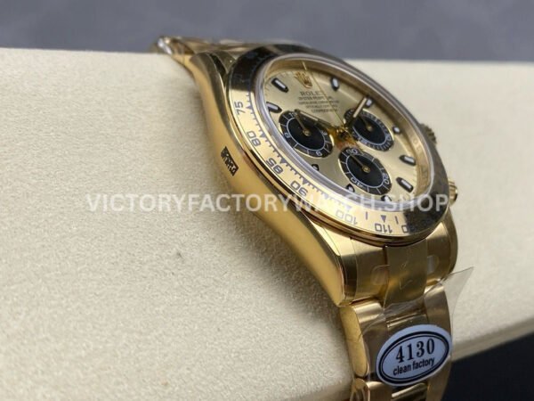 Clean Factory Rolex Daytona 116508-0014 40mm Full Yellow Gold Black Eye Gold Dial (7) Clean Factory Rolex Daytona 116508-0014 40mm Full Yellow Gold Black Eye Gold Dial
