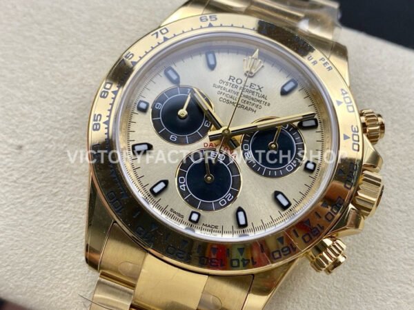 Clean Factory Rolex Daytona 116508-0014 40mm Full Yellow Gold Black Eye Gold Dial (9) Clean Factory Rolex Daytona 116508-0014 40mm Full Yellow Gold Black Eye Gold Dial