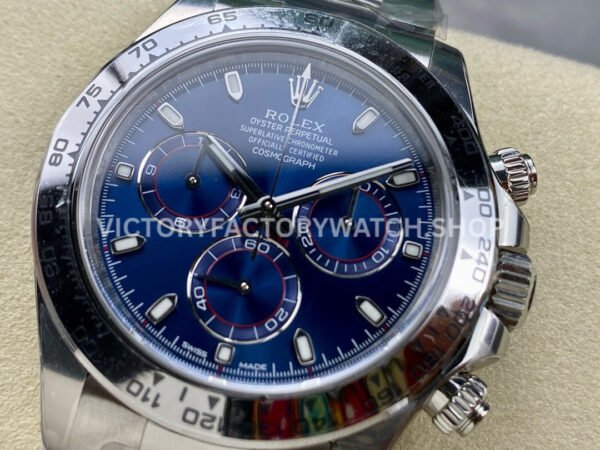Clean Factory Rolex Daytona 116509-0071 40mm Full White Gold Blue Dial (5) Clean Factory Rolex Daytona 116509-0071 40mm Full White Gold Blue Dial