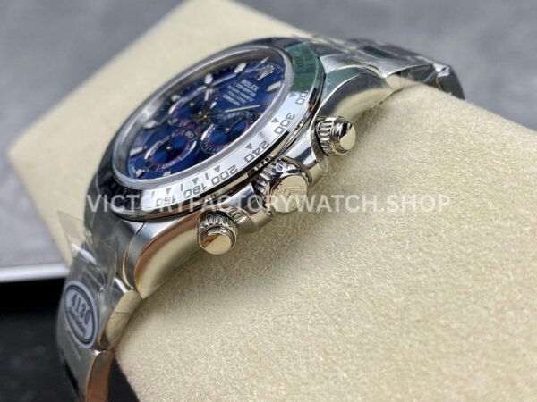 Clean Factory Rolex Daytona 116509-0071 40mm Full White Gold Blue Dial (8) Clean Factory Rolex Daytona 116509-0071 40mm Full White Gold Blue Dial