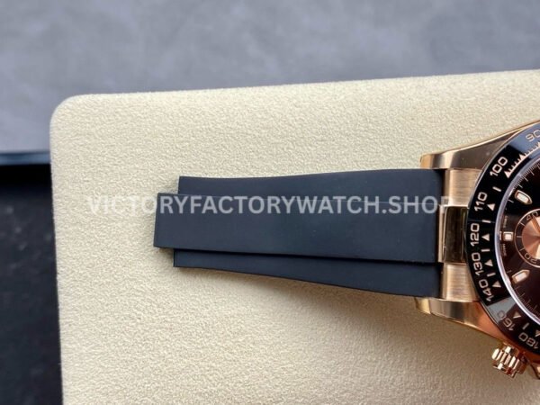 Clean Factory Rolex Daytona 116515LN-0012 40mm Rose Gold Oysterflex Black Dial