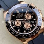 Clean Factory Rolex Daytona 116515LN-0012 40mm Rose Gold Oysterflex Black Dial