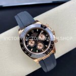 Clean Factory Rolex Daytona 116515LN-0012 40mm Rose Gold Oysterflex Black Dial