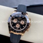 Clean Factory Rolex Daytona 116515LN-0012 40mm Rose Gold Oysterflex Black Dial