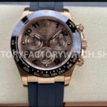 Clean Factory Rolex Daytona 116515LN-0015 40mm Rose Gold Oysterflex Arabic Number Brown Dial Super Clone