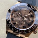 Clean Factory Rolex Daytona 116515LN-0015 40mm Rose Gold Oysterflex Arabic Number Brown Dial