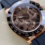Clean Factory Rolex Daytona 116515LN-0015 40mm Rose Gold Oysterflex Arabic Number Brown Dial