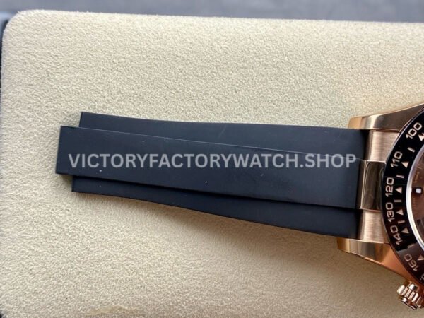 Clean Factory Rolex Daytona 116515LN-0015 40mm Rose Gold Oysterflex Arabic Number Brown Dial