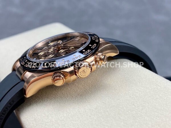Clean Factory Rolex Daytona 116515LN-0015 40mm Rose Gold Oysterflex Arabic Number Brown Dial