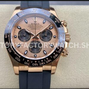 Clean Factory Rolex Daytona 116515LN-0018 40mm Rose Gold Oysterflex Pink Dial Super Clone