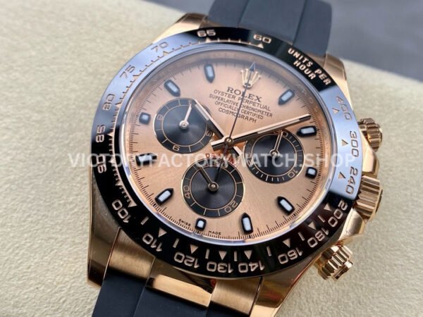 Clean Factory Rolex Daytona 116515LN-0018 40mm Rose Gold Oysterflex Pink Dial