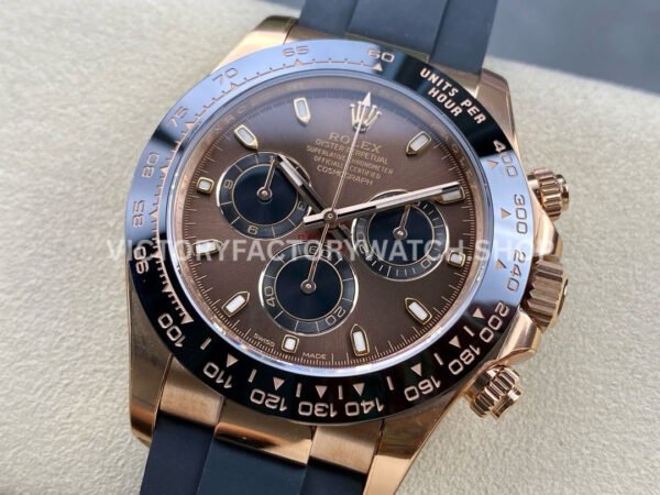 Clean Factory Rolex Daytona 116515LN-0041 40mm Rose Gold Oysterflex Brown Dial