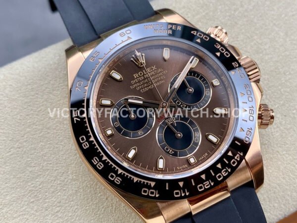 Clean Factory Rolex Daytona 116515LN-0041 40mm Rose Gold Oysterflex Brown Dial