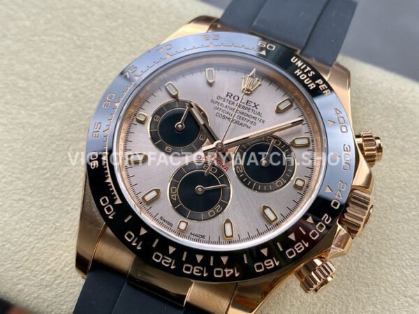 Clean Factory Rolex Daytona 116515LN-0059 40mm Rose Gold Oysterflex Pink Dial
