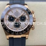 Clean Factory Rolex Daytona 116515LN-0059 40mm Rose Gold Oysterflex Pink Dial Super Clone