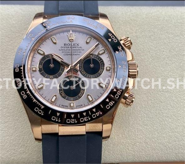 Clean Factory Rolex Daytona 116515LN-0059 40mm Rose Gold Oysterflex Pink Dial Super Clone