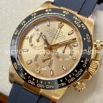 Clean Factory Rolex Daytona 116518LN-0042 40mm Yellow Gold Oysterflex Champagne Dial