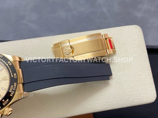 Clean Factory Rolex Daytona 116518LN-0042 40mm Yellow Gold Oysterflex Champagne Dial