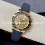 Clean Factory Rolex Daytona 116518LN-0042 40mm Yellow Gold Oysterflex Champagne Dial
