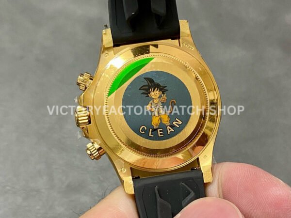 Clean Factory Rolex Daytona 116518LN-0046 40mm Yellow Gold Oysterflex Diamond Mop Black Dial