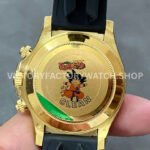 Clean Factory Rolex Daytona 116518LN-0048 40mm Yellow Gold Oysterflex Black Eye Gold Dial