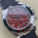 Clean Factory Rolex Daytona 116519 40mm White Gold Diamond Red Dial (2) Clean Factory Rolex Daytona 116519 40mm White Gold Diamond Red Dial