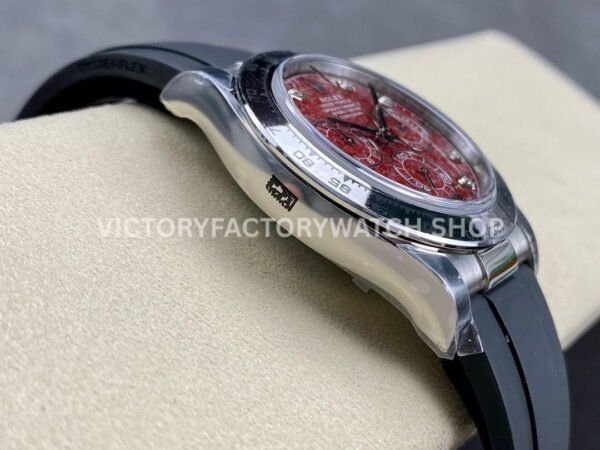 Clean Factory Rolex Daytona 116519 40mm White Gold Diamond Red Dial (3) Clean Factory Rolex Daytona 116519 40mm White Gold Diamond Red Dial