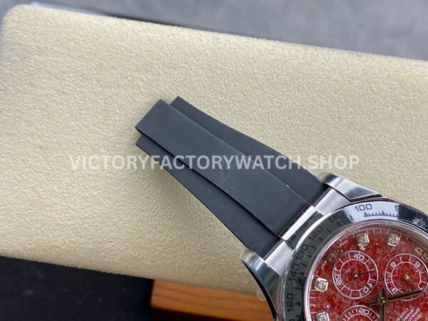 Clean Factory Rolex Daytona 116519 40mm White Gold Diamond Red Dial (5) Clean Factory Rolex Daytona 116519 40mm White Gold Diamond Red Dial