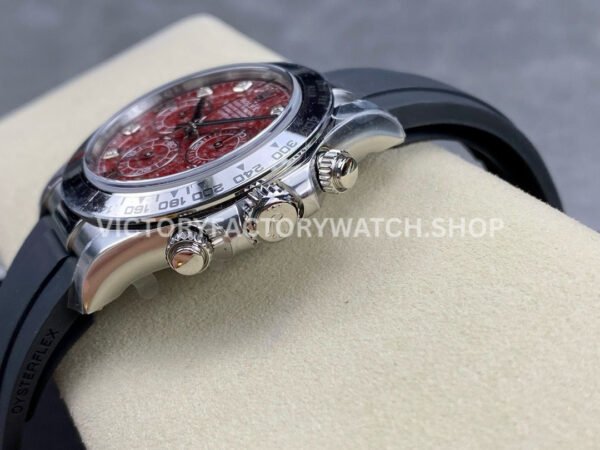 Clean Factory Rolex Daytona 116519 40mm White Gold Diamond Red Dial (6) Clean Factory Rolex Daytona 116519 40mm White Gold Diamond Red Dial