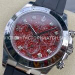 Clean Factory Rolex Daytona 116519 40mm White Gold Diamond Red Dial (8) Clean Factory Rolex Daytona 116519 40mm White Gold Diamond Red Dial