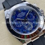 Clean Factory Rolex Daytona 116519 40mm White Gold Oysterflex Arab Number Blue Dial