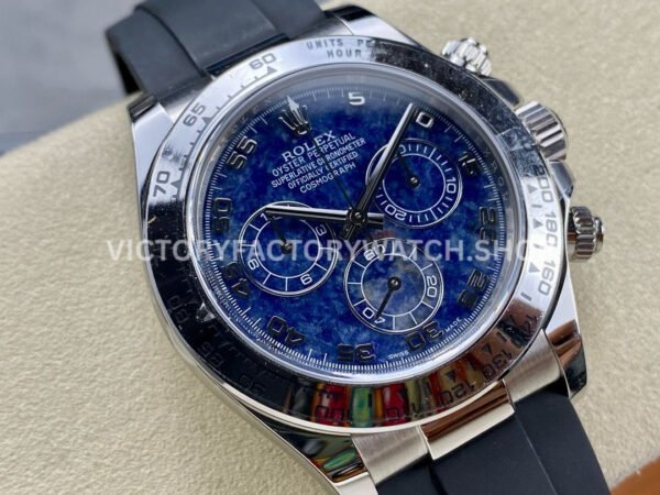 Clean Factory Rolex Daytona 116519 40mm White Gold Oysterflex Arab Number Blue Dial