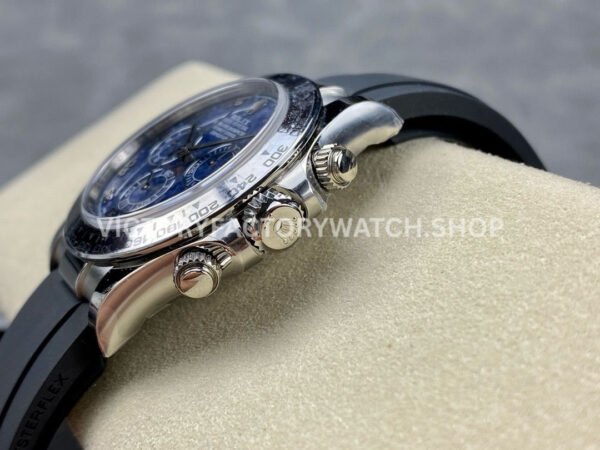 Clean Factory Rolex Daytona 116519 40mm White Gold Oysterflex Arab Number Blue Dial