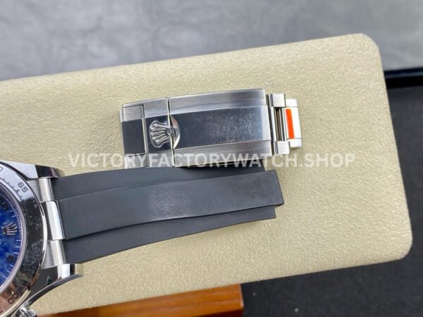 Clean Factory Rolex Daytona 116519 40mm White Gold Oysterflex Arab Number Blue Dial