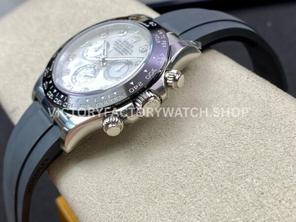 Clean Factory Rolex Daytona 116519LN-0026 40mm White Gold Oysterflex Diamond Mop Mother Of Pearl Dial