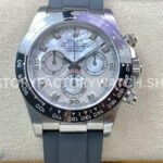 Clean Factory Rolex Daytona 116519LN-0026 40mm White Gold Oysterflex Diamond Mop Mother Of Pearl Dial