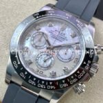 Clean Factory Rolex Daytona 116519LN-0026 40mm White Gold Oysterflex Diamond Mop Mother Of Pearl Dial