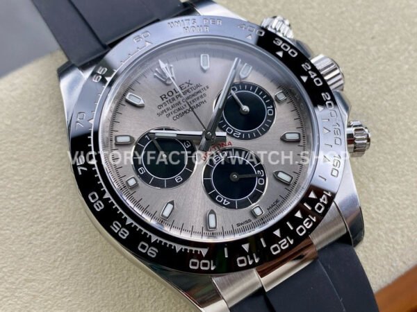 Clean Factory Rolex Daytona 116519LN-0027 40mm White Gold Oysterflex Grey Dial (10) Clean Factory Rolex Daytona 116519LN-0027 40mm White Gold Oysterflex Grey Dial